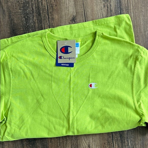 Champion Men's Bright Green Short Sleeve Tee - Picture 3 of 3
